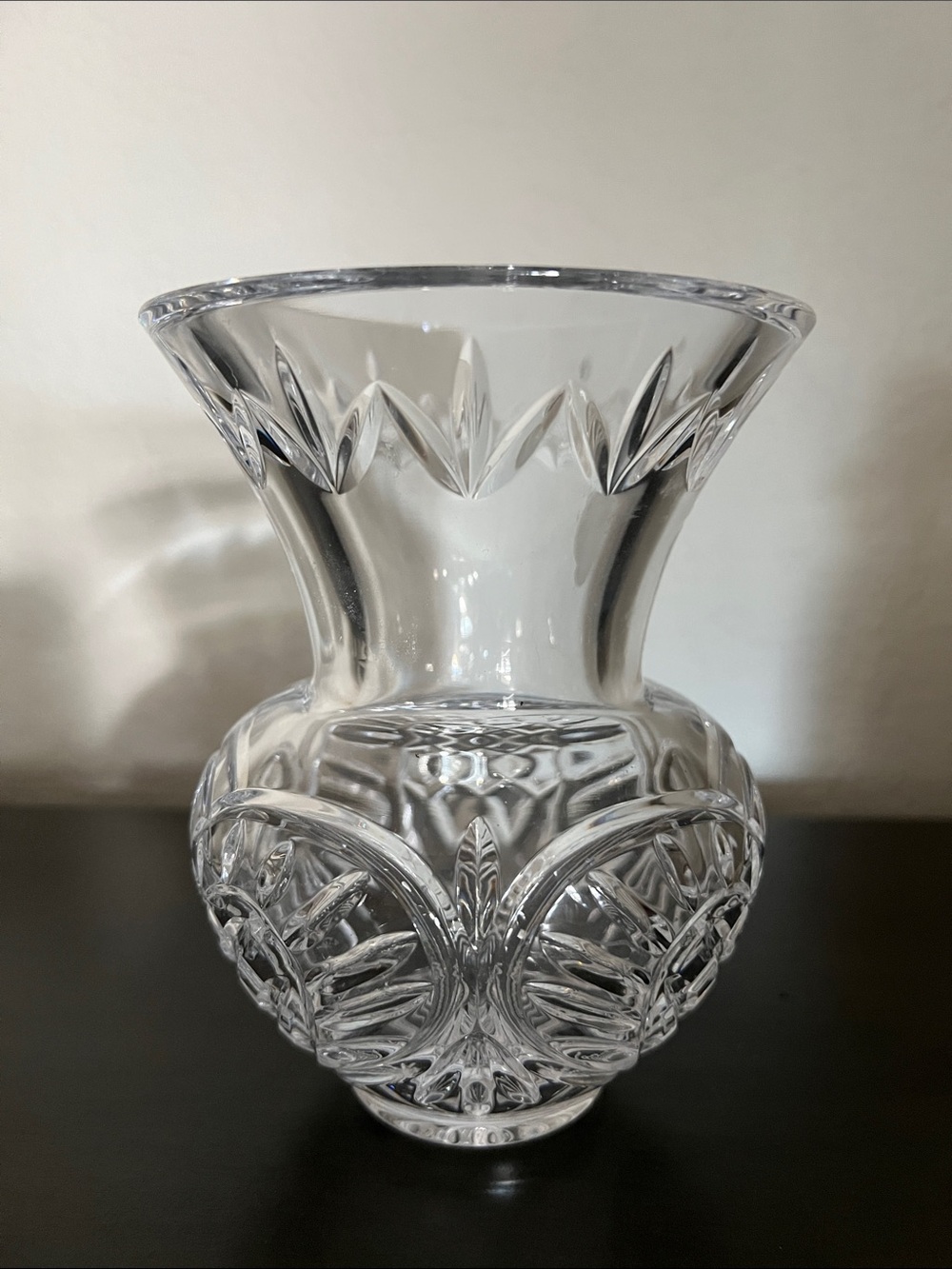 Waterford Clear Cut Crystal Vase - Elegant Home Accent